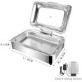 Chafing dish Electric Glass lid Stainless steel 7 litres GN1/1 - CEVICCD528