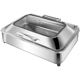 Chafing dish Electric Glass lid Stainless steel 7 litres GN1/1 - CEVICCD528