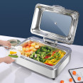 Chafing dish Electric Glass lid Stainless steel 7 litres GN1/1 - CEVICCD528