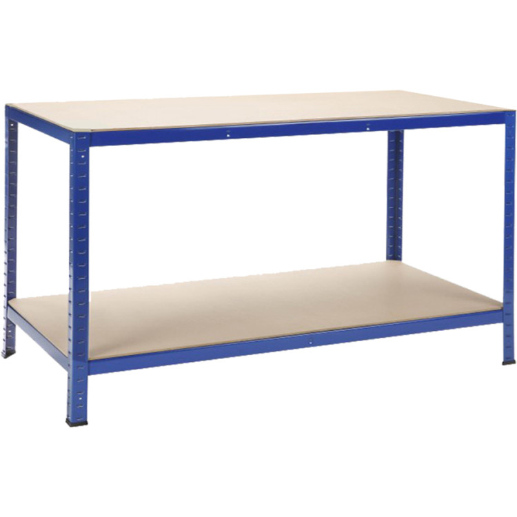 Garage Work Bench Heavy duty 1200x600x900mm 2 shelves 300 kg/shelf Powder coated steel - CEWBS12060