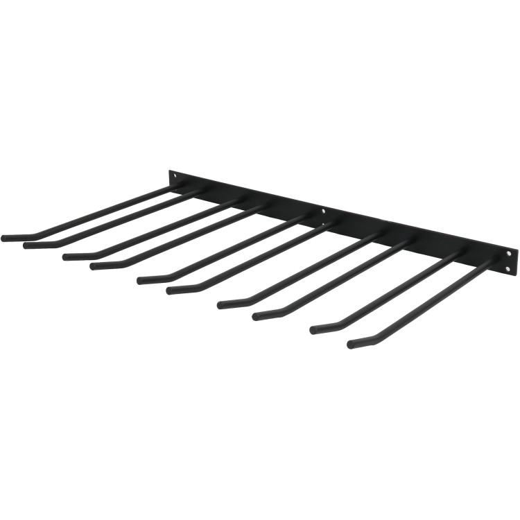 Wine Glass Rack Black Wall mounted Length 300mm 15 wine glasses - CEWGA58500300B