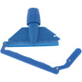 3 Piece Mop Set: Stainless Steel Pole, Blue Connector & Cloth Mop Head - CEWH052