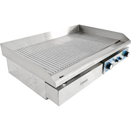 Commercial Griddle Ribbed 728x393mm 2 zones 4.4kW Electric - CEWHEG820AR