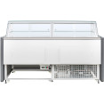 Serve over Deli counter White front Straight glass front Width 1330mm - CEWHITE1309SG