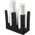 Black Cup Holder / Dispenser 2 Stacks - CEWQB3003