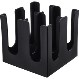 Black Cup Holder / Dispenser 4 Stacks Square - CEWQB3004