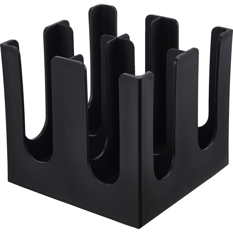 Black Cup Holder / Dispenser 4 Stacks Square - CEWQB3004