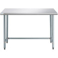 Commercial Work table Stainless steel No bottom shelf 1520x760x900mm - CEWTGOB3060418