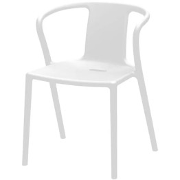 Bistro Dining Chair Plastic White Indoors & Outdoors - CEWW037WHITE