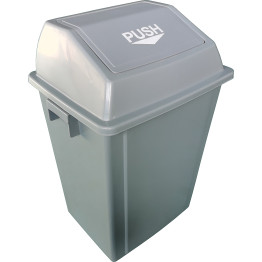 Square Push Lid Bin 100 Litres Grey - CEXDL100D11GRAY