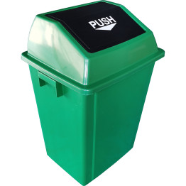 Square Push Lid Bin 100 Litres Green - CEXDL100D11GREEN