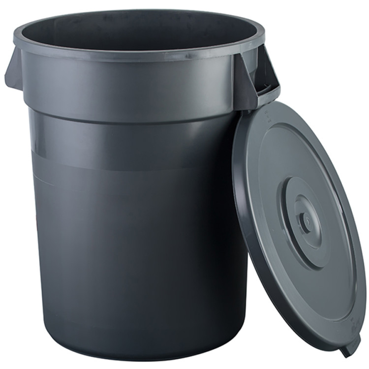 Waste Bin with Lid 80 litres Dark grey - CEXDW006