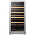 Commercial Wine Cooler 10 Shelves 285 Litres 110 Bottles Single Temperature Zone Compressor Cooling 598x690x1300mm Stainless Steel - CEYC298AS