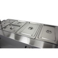 Mobile Bain Marie top Hot Cupboard with Heated Sneeze Guard - CEYH4W