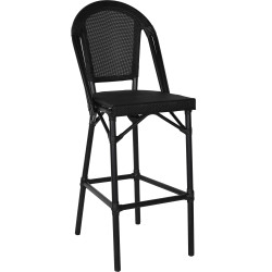 Teslin High Barstool Aluminium Black - CEZF3002CBLACK