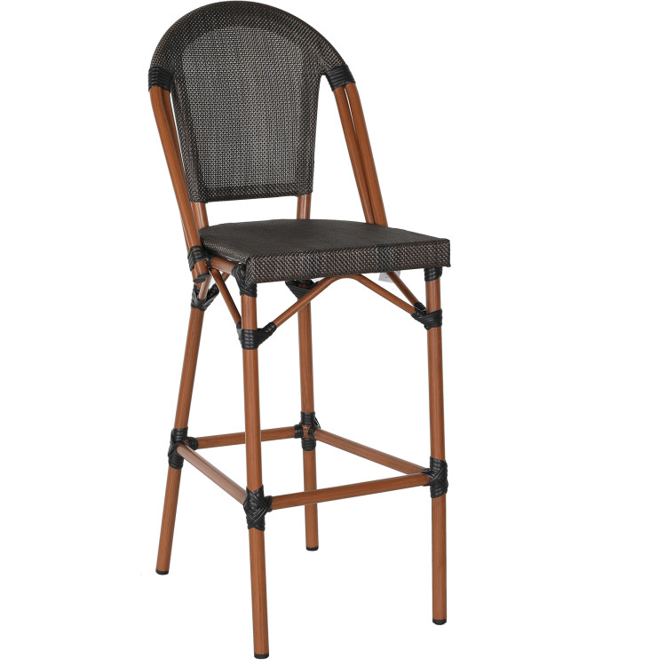 Teslin High Barstool Aluminium Wood - CEZF3002CWOOD