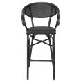 Textilene Outdoor High Barstool Aluminium Black - CEZF3030CBLACK