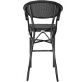 Textilene Outdoor High Barstool Aluminium Black - CEZF3030CBLACK