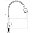 Commercial Sink Mixer Tap Flexible Spout with Spray Head Stainless Steel 324mm Height | CaterEq CE3045016 Commercial Sink Mixer Tap Flexible Spout with Spray Head Stainless Steel 324mm Height | CaterEq CE3045016