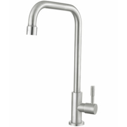 Single Lever Stainless Steel Kitchen Sink Cold Tap Square Spout 304 mm Height | CaterEq CE3045017