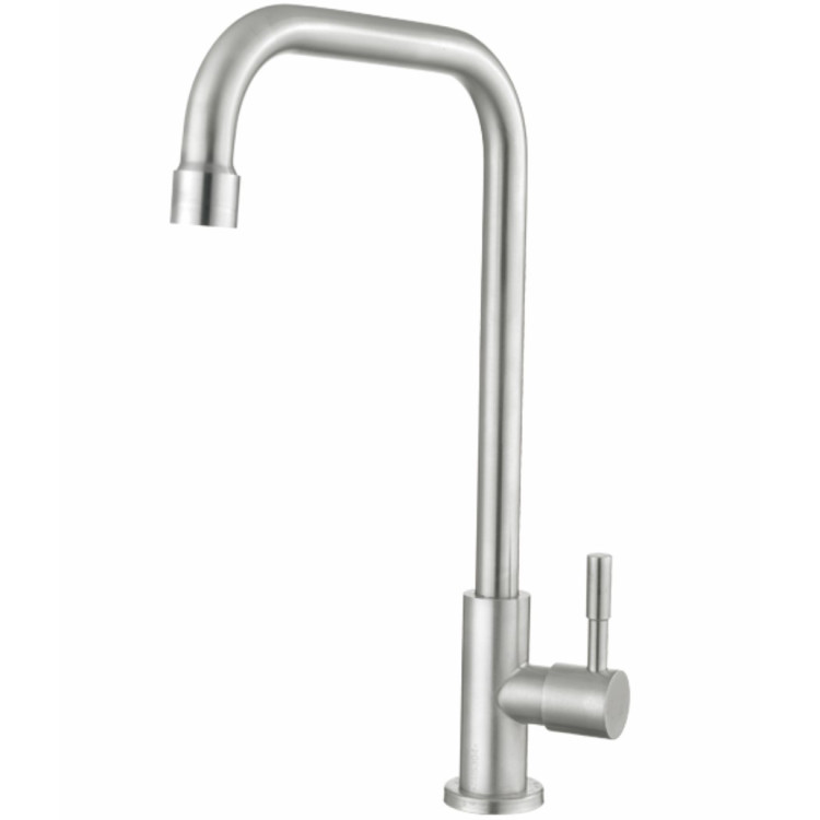 Single Lever Stainless Steel Kitchen Sink Cold Tap Square Spout 304 mm Height | CaterEq CE3045017 Single Lever Stainless Steel Kitchen Sink Cold Tap Square Spout 304 mm Height | CaterEq CE3045017