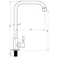 Single Lever Stainless Steel Kitchen Sink Cold Tap Square Spout 304 mm Height | CaterEq CE3045017 Single Lever Stainless Steel Kitchen Sink Cold Tap Square Spout 304 mm Height | CaterEq CE3045017