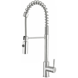 Kitchen Sink Mixer Tap Pullout spray spout Single lever Stainless steel - CE3047109