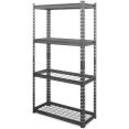 Commercial Boltless Wire Shelving Unit 4 Tier 120kg 700x300x1520mm Black - CE4TMWS703015