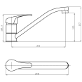 Kitchen Sink Mixer Tap Single lever Chrome - CE50128000