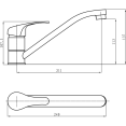 Basin Mixer Tap with Stainless Steel Spout Single Lever Chrome - CE50221000