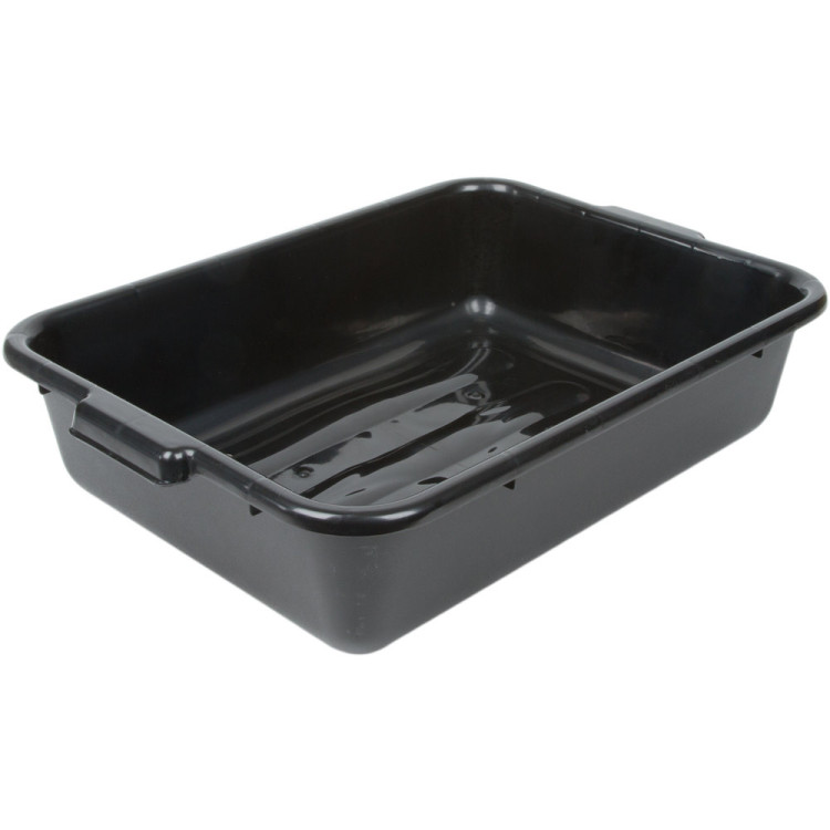 Service Clearing Box 508x381x127mm Black Polypropylene - CEBUSTUB1
