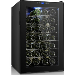 Professional Glass Front Wine Cooler 70 Litres Black - CECW70FD