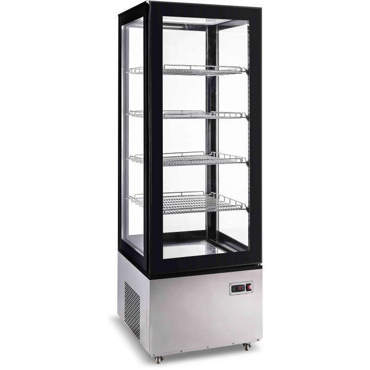 Refrigerated Display Case 400 Litres Black/Stainless Steel - CECL400