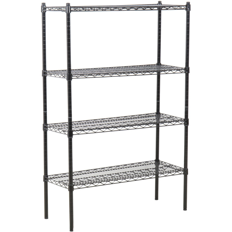 Commercial Shelving Unit 4 Tier 1000kg Width 900mm Depth 450mm Black Wire - CEAMJ324