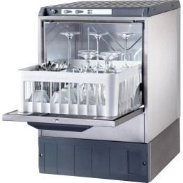 Commercial Glasswasher 400mm basket 120 Second cycle Drain pump Detergent pump - CaterEq CEJM974000BTDDPS