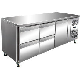 Commercial Refrigerated Counter 1 door 4 drawers Depth 700mm - CETHP3140TN