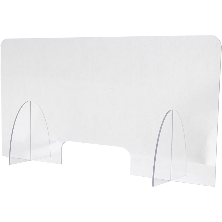 Freestanding Sneeze Guard/Plastic Divider Screen 1200x600mm Clear - CEAC80009