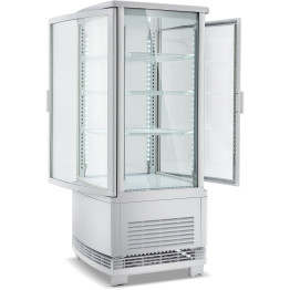 Countertop Display Fridge 98 litres 4 shelves White 2 curved doors front & back - CECL98RW