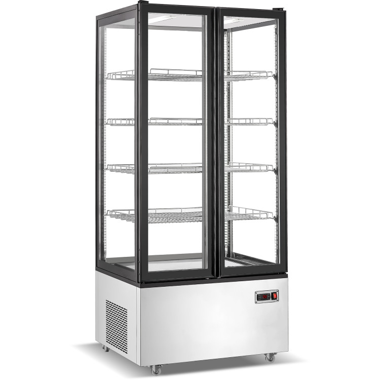 Refrigerated Display Case 600 Litres Black/Stainless Steel - CECL600