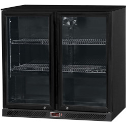 Back bar cooler 2 hinged doors 220 litres Black - CEBLBC02PP
