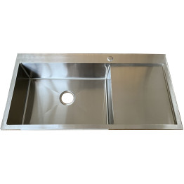Overmount Single Basin Sink Stainless Steel with drainboard 1000x510x175mm - CECHMS10051
