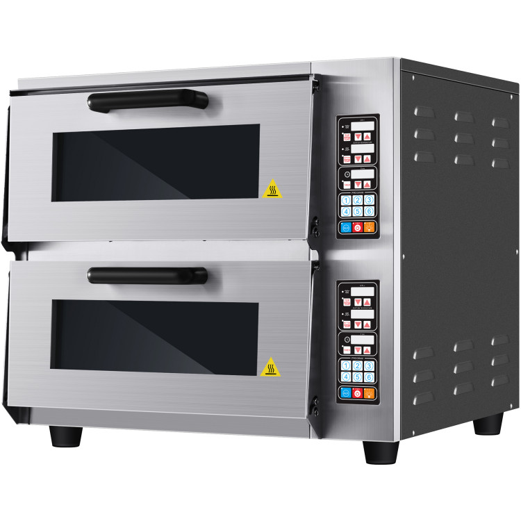 Commercial Double Pizza oven Electric 2 chamber 520x500mm Digital controls 5kW - CEKNGCP04 Commercial Double Pizza oven Electric 2 chamber 520x500mm Digital controls 5kW - CEKNGCP04