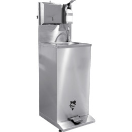 Mobile Disinfection Station Built-in water supply Stainless steel 500x655x1400mm - CEDKE50T