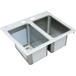 Drop-in Sink 2 bowls Stainless steel - CEDIS2DB101410