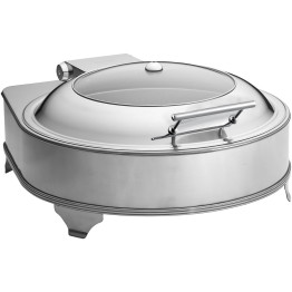 Chafing Dish Electric heating Round Glass lid Stainless steel 6 litres - CEAD6002