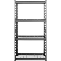 Commercial Boltless Wire Shelving Unit 4 Tier 120kg 700x300x1520mm Black - CE4TMWS703015