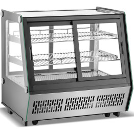 Display Merchandiser Fridge 160 litres Open Front & Back 2 shelves Black - CECW1601