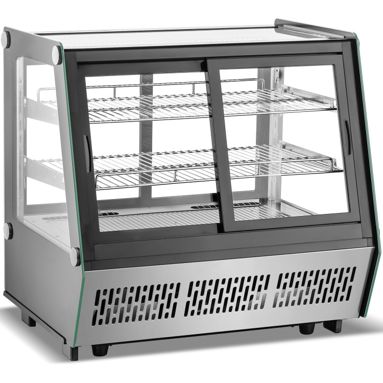 Display Merchandiser Fridge 160 litres Open Front & Back 2 shelves Black - CECW1601