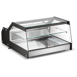 Display Merchandiser Fridge 100 litres 1 shelf + 2xGN1/1 bottom shelf Stainless Steel & Black - CECW128