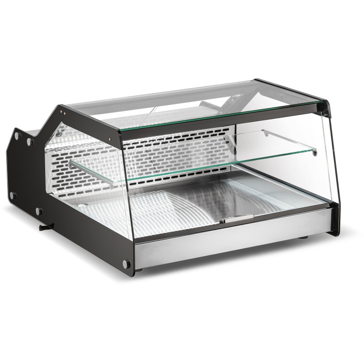 Display Merchandiser Fridge 100 litres 1 shelf + 2xGN1/1 bottom shelf Stainless Steel & Black - CECW128